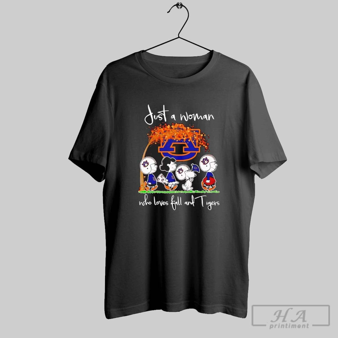 Peanuts Just A Woman Who Loves Fall And Tigers Unisex