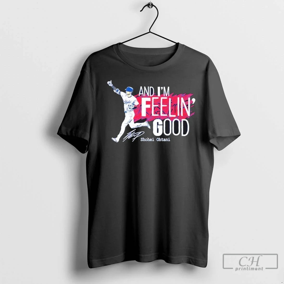 Premium And Feelin Good Shohei Ohtani Los Angeles Dodgers Signature Unisex