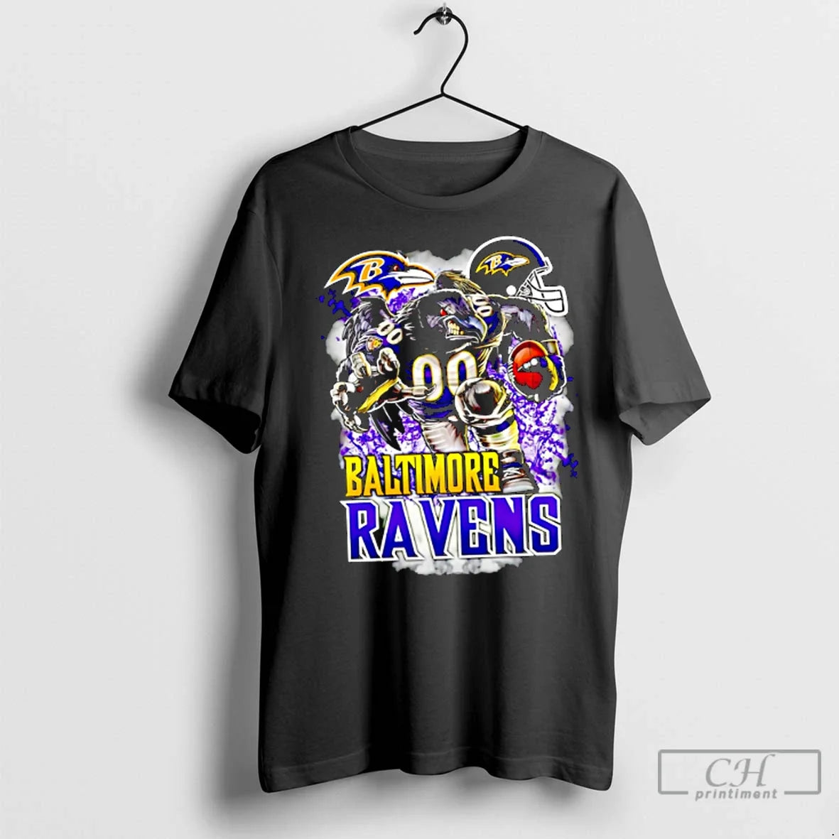 Premium Baltimore Ravens Football Mascot Art Graphic Unisex