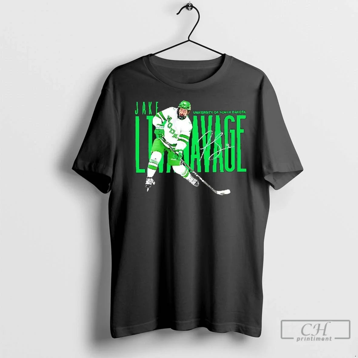 Premium Jake Livanavage Player University Of North Dakota Athletics Signature T Shirts Unisex