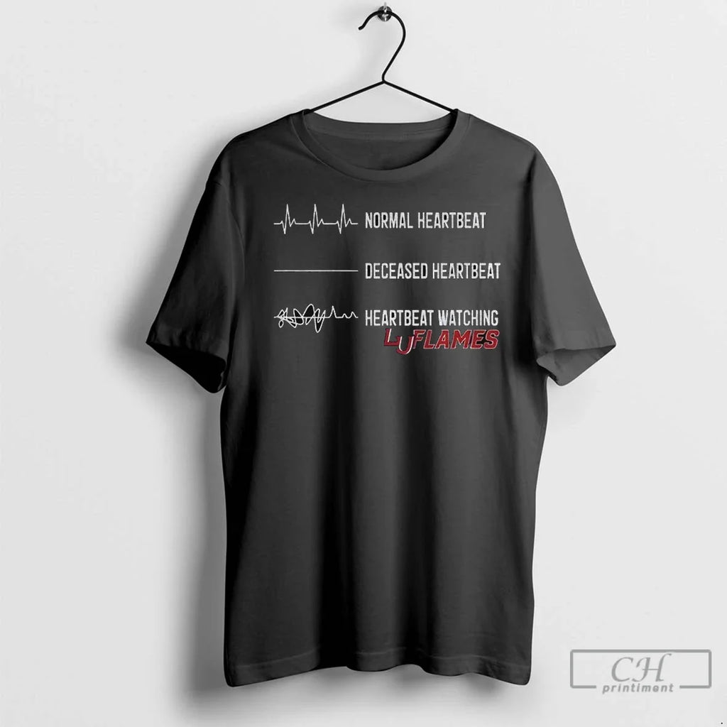 Premium Liberty Flames Football Normal Heartbeat Deceased Heartbeat Heartbeat Watching Unisex