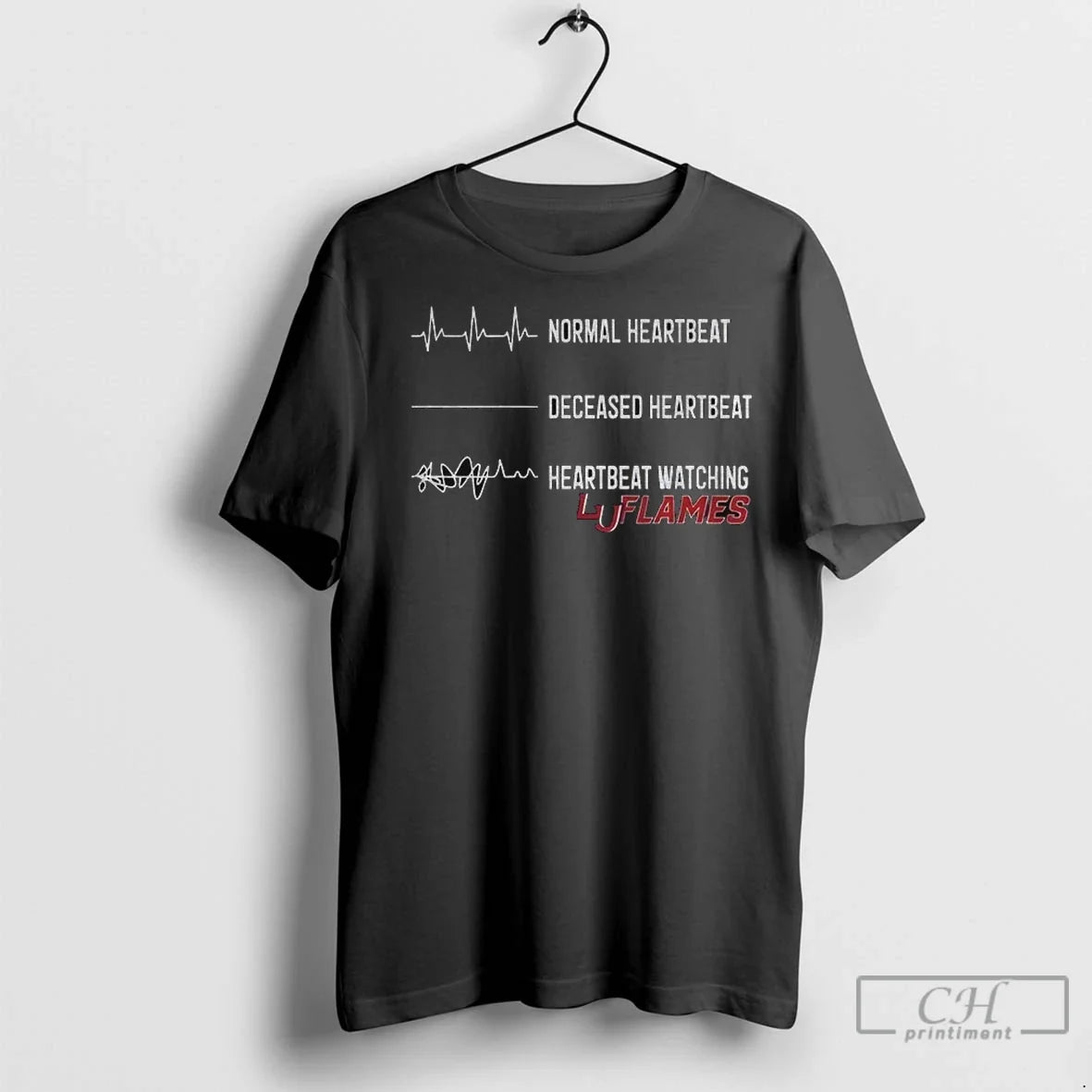 Premium Liberty Flames Football Normal Heartbeat Deceased Heartbeat Heartbeat Watching Unisex