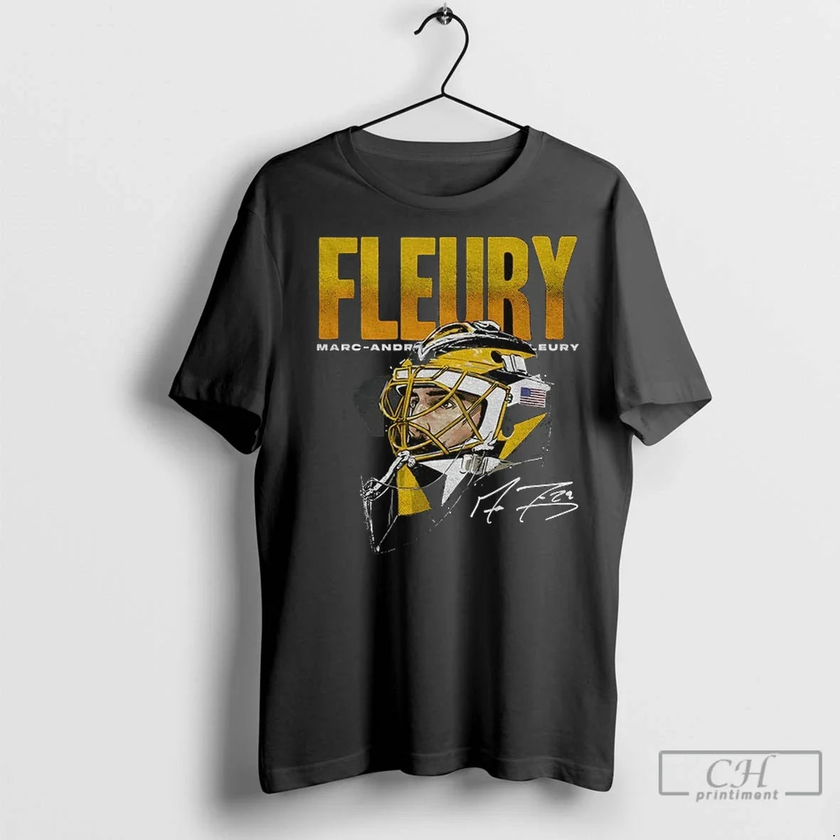 Premium Marc Andre Fleury Big Face Pittsburgh Penguins Hockey Nhl Signature Unisex