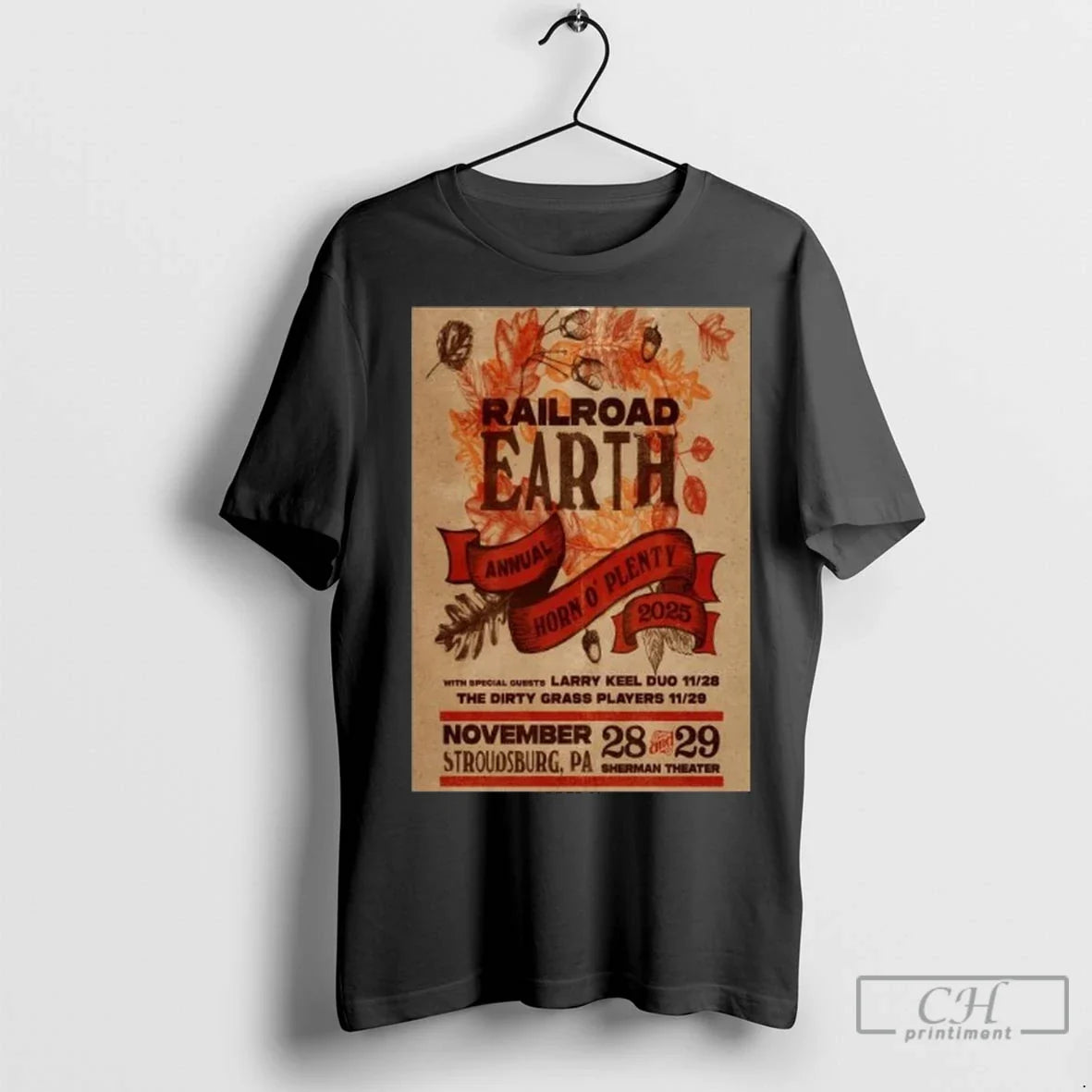 Premium Railroad Earth Sherman Theater In Stroudsburg Pa November 28 29 2025 Long Sleve Unisex