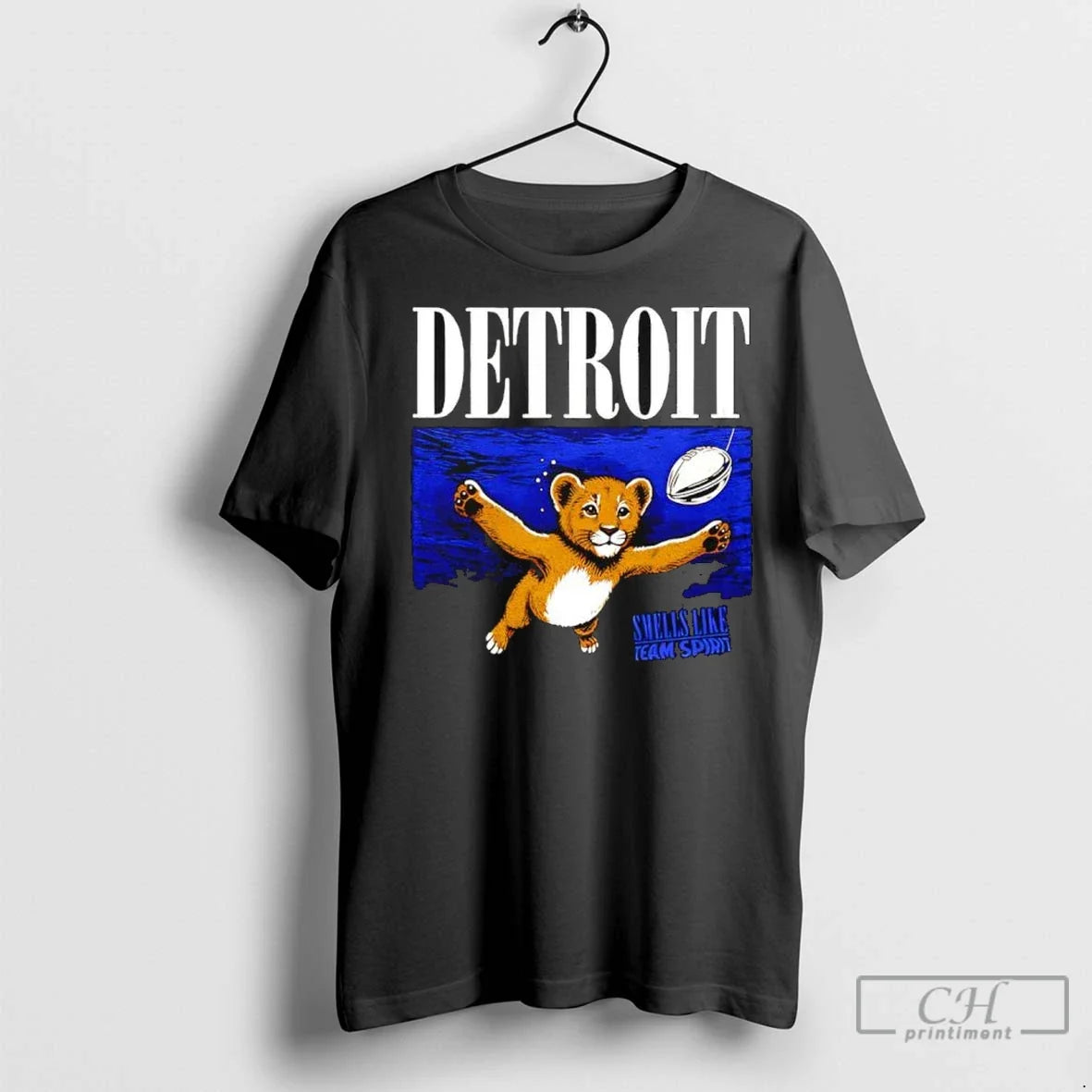 Premium Smells Like Team Spirit Detroit Lions T Shirts Unisex