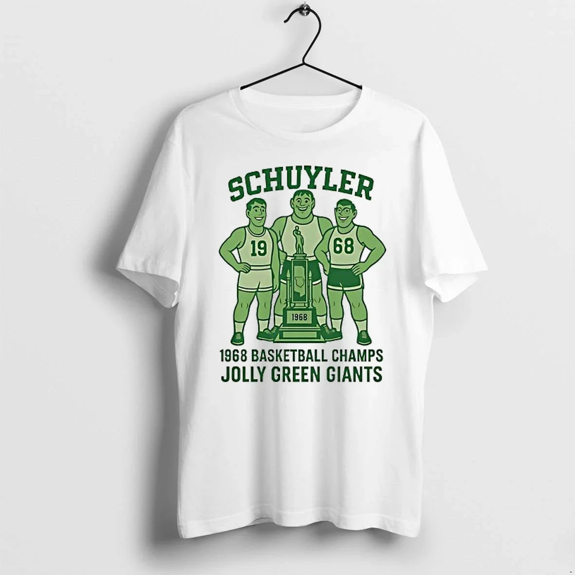 Schuyler Jolly Green Giants Basketball Champs 1968 Tshirts Sweater Unisex