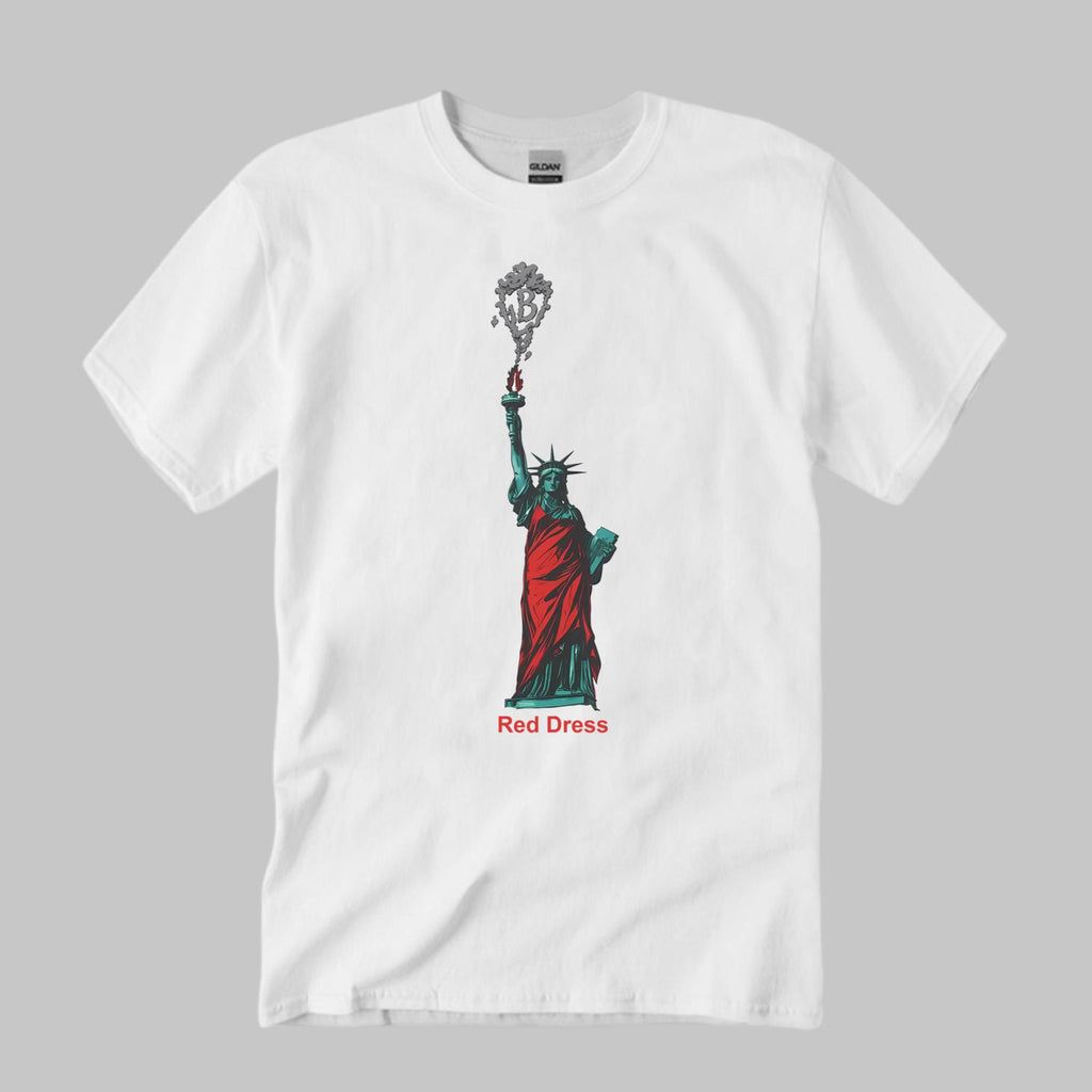 Statue Of Liberty Red Dress Shirt