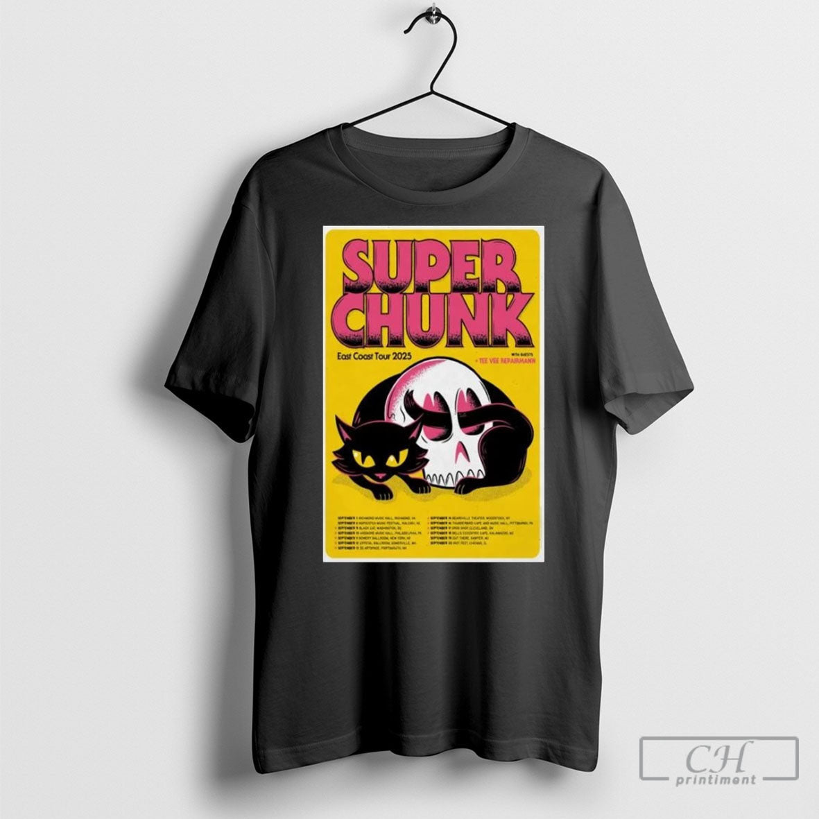 Superchunk East Coast Tour 2025 Poster T Shirts Unisex