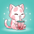 Strawberry Boba Cat Unisex