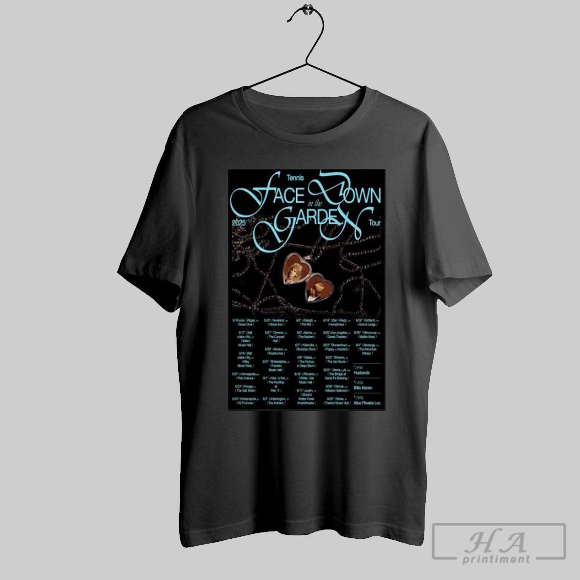Tennis Face Down In The Garden 2025 The Farewell Tour Dates T Shirts Unisex
