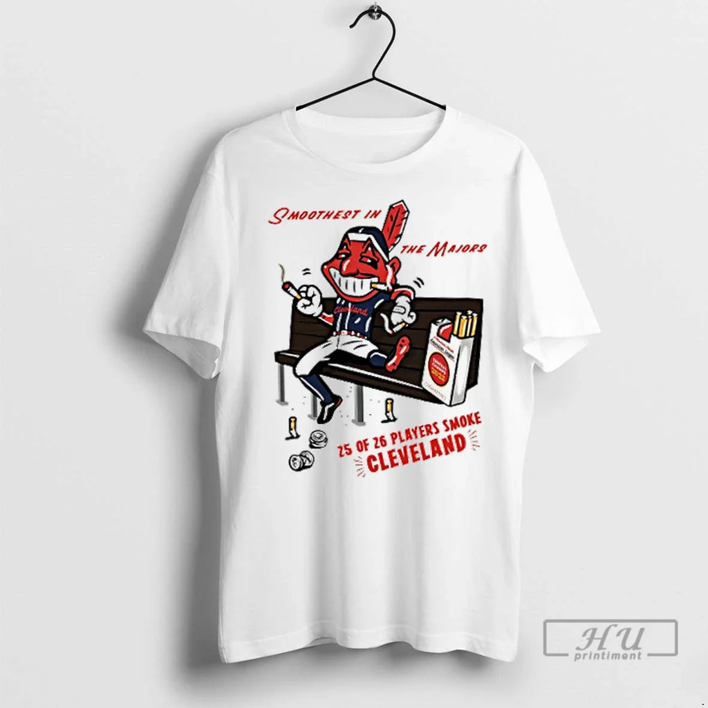 Trending Smoothest In The Majors 25 0f 26 Players Smoke Cleveland Guardians T Shirts Unisex