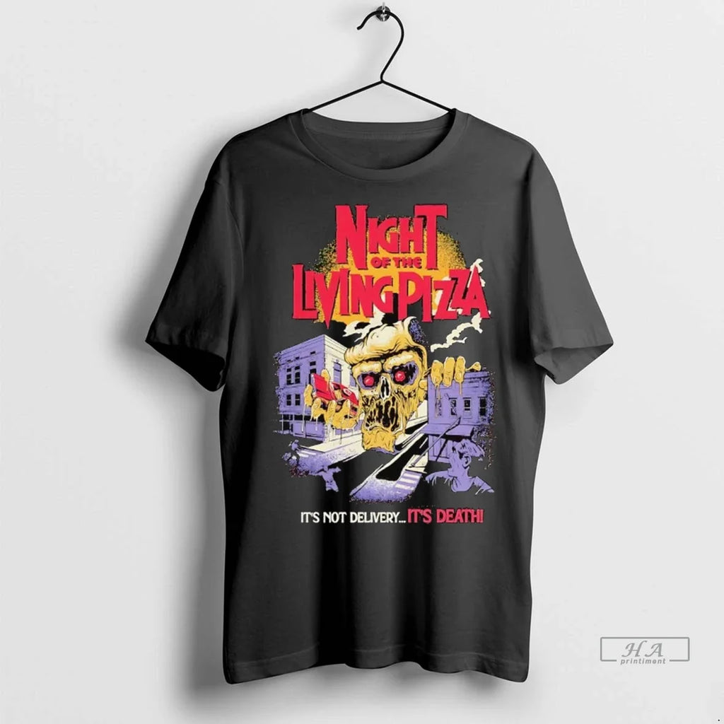 Trendy Officials Night Of The Living Pizza Its Not Delivery Its Death Halloween Shirt Sweater