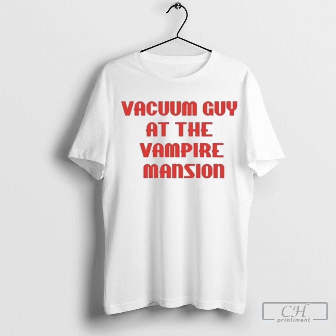 Vacuum Guy At The Vampire Mansion T Shirts Unisex
