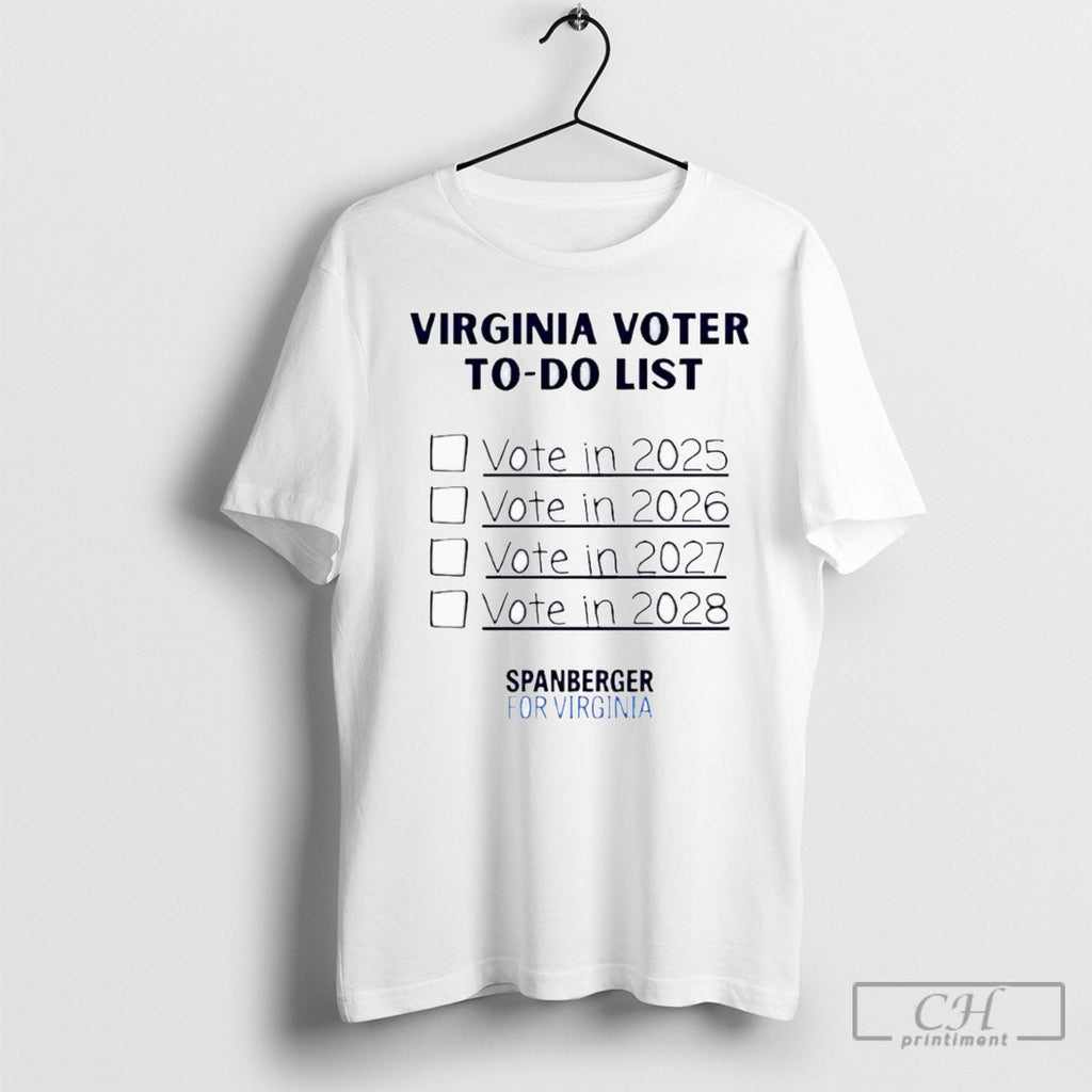Virginia Voter To Do List Vote In 2025 Spanberger Sweater Unisex