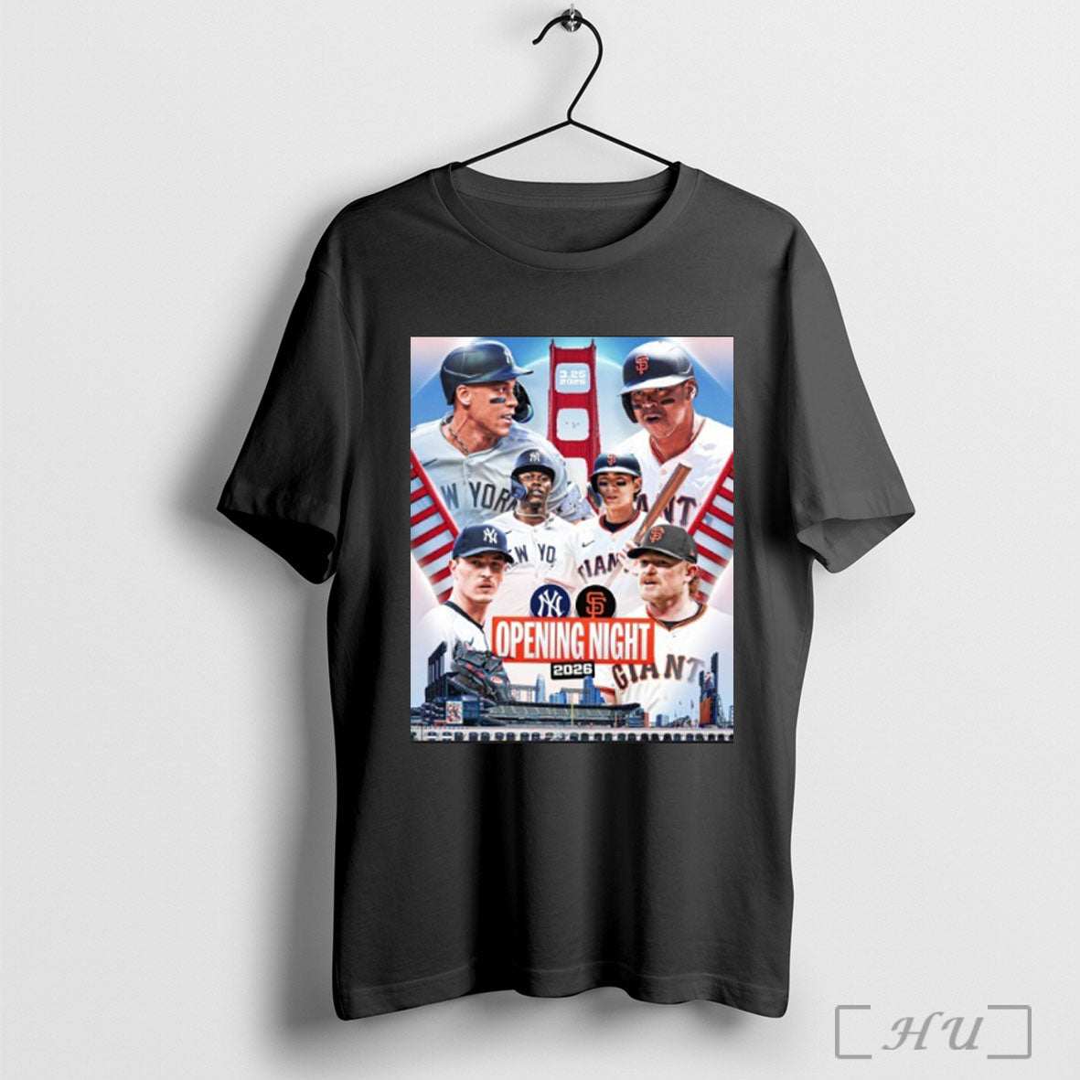 Yankees Vs Giants Opening Night 2026 T Shirt Unisex
