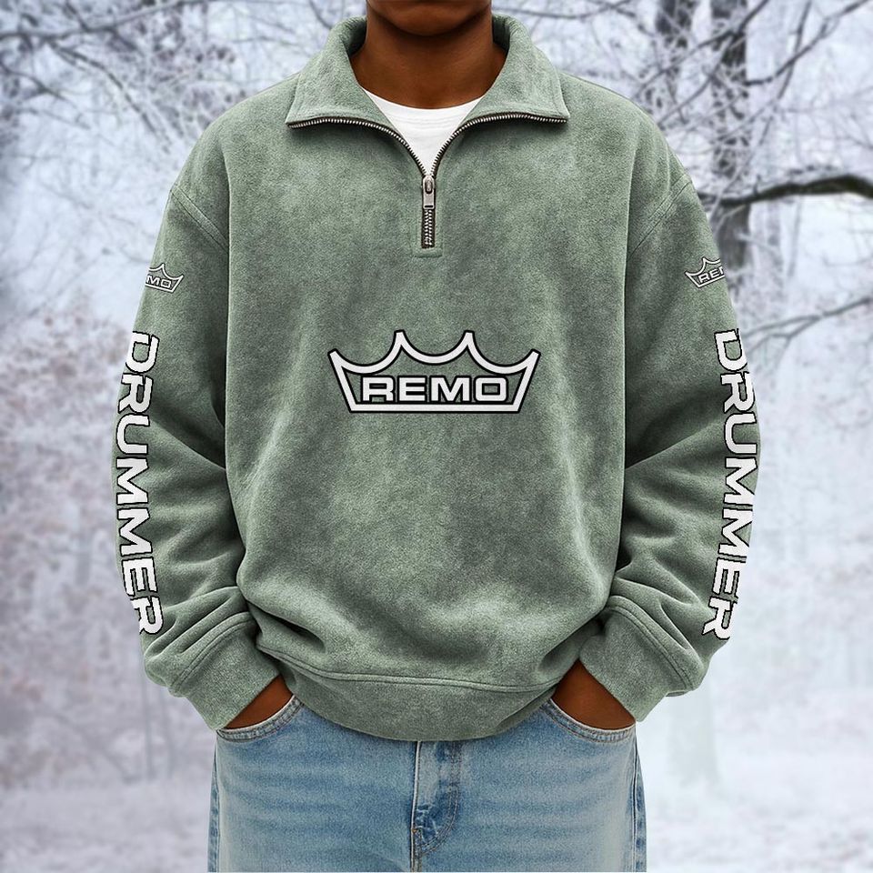 REMO Unisex Quarter Zip Pullover Sweatshirt - Multicolor
