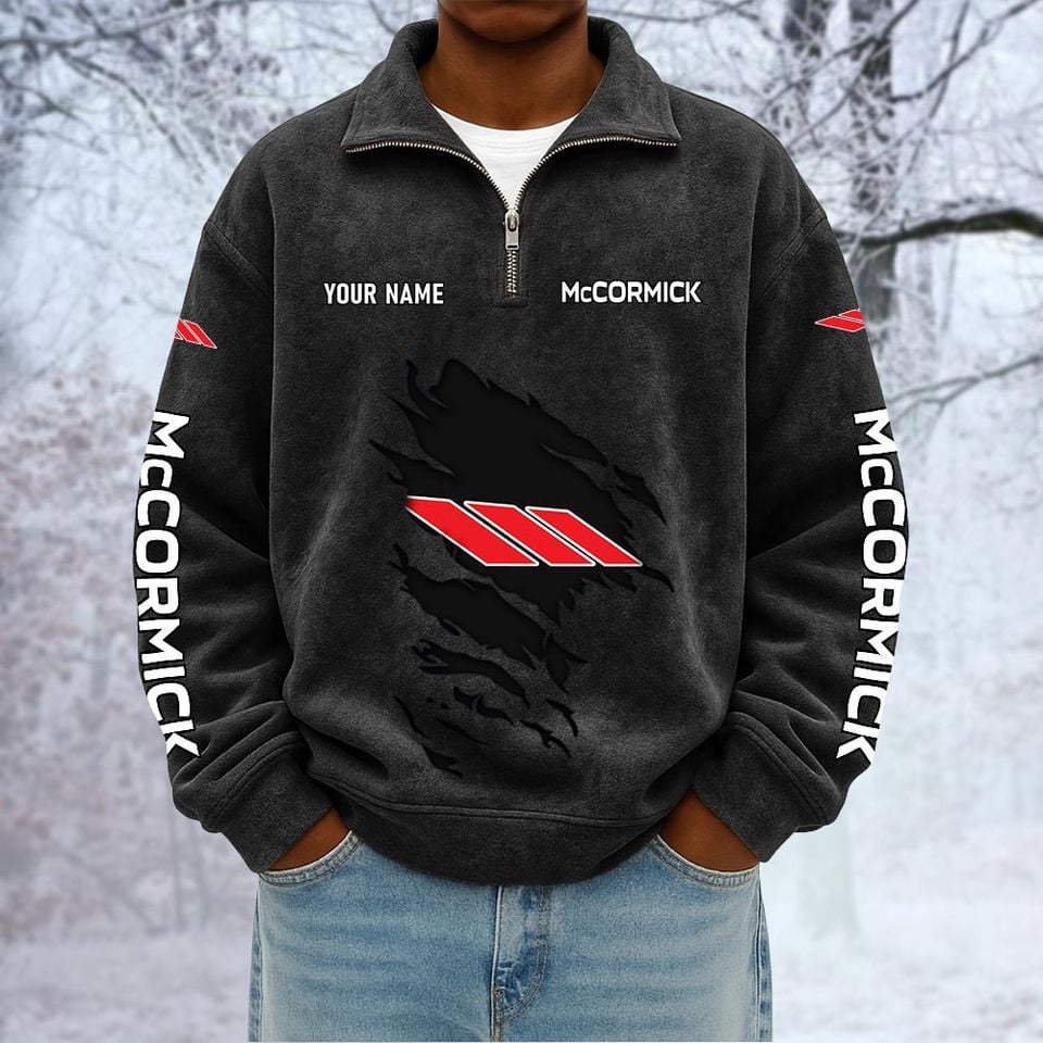 McCormick Custom Name Quarter Zip Pullover Sweatshirt - Multicolor