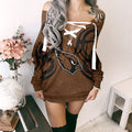 Arizonna Cardinals Lace-Up Sweatshirt Women's Long Sleeve Dress