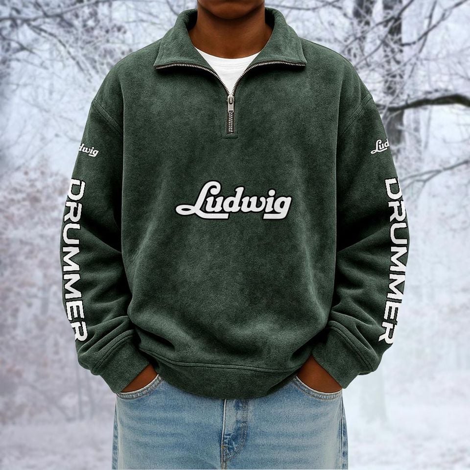 Ludwig Unisex Quarter Zip Pullover Sweatshirt - Multicolor