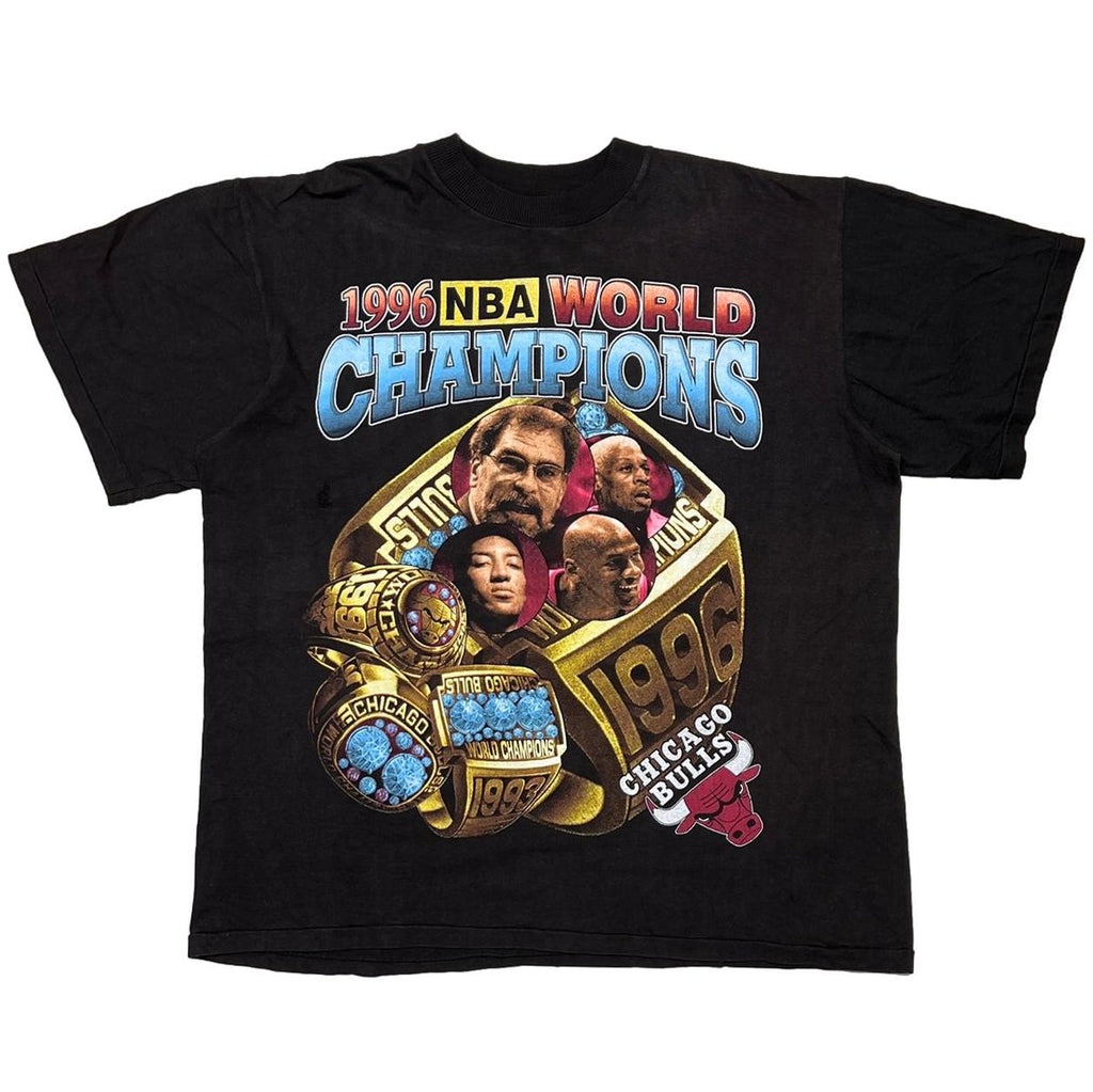 CHICAGO BULLS 1996 NBA WORLD CHAMPIONS RAP DESIGN TOP XL 4695