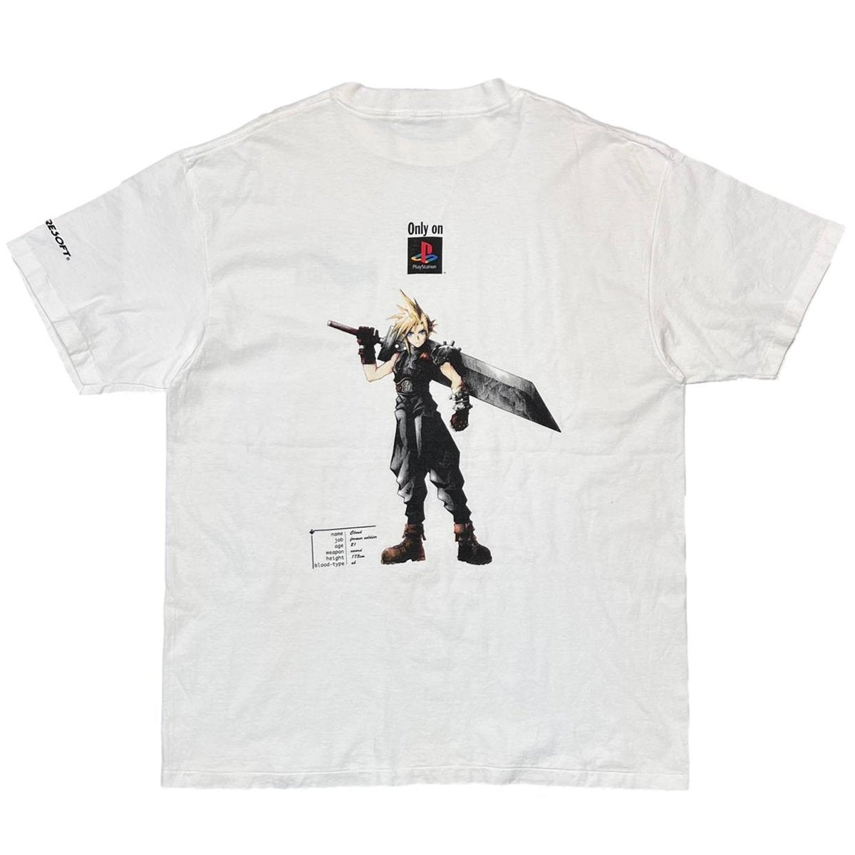 FINAL FANTASY 7 CLOUD ONLY ON PLAY STATION WHITE POWER PRO ONEITA XL 6712