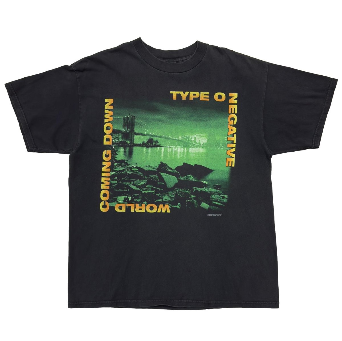 TYPE O NEGTIVE 1999 WORLD COMING DOWN ONLY THE DEAD KNOW BROOKLYN TULTEX XL 7664