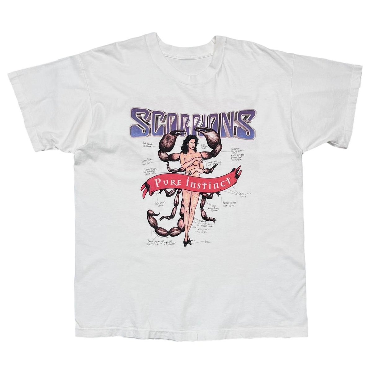 SCORPIONS PURE INSTINCT TOUR WHITE FITS XL 5141