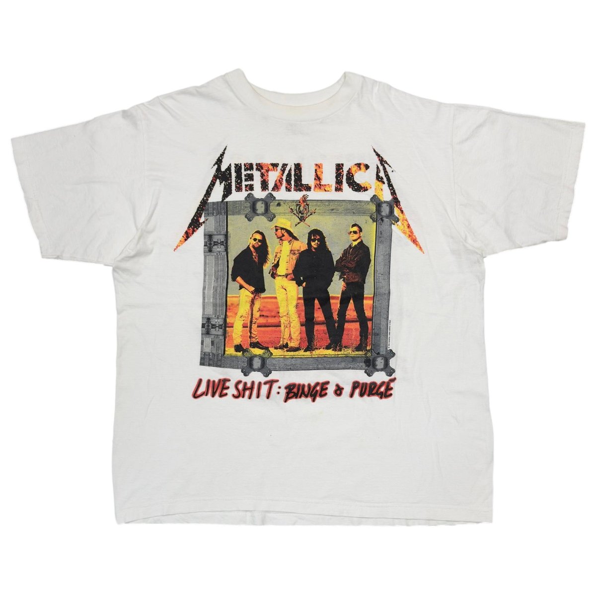 METALLICA LIVE SHIT BINGE & PURGE 1995 WHITE EURO XL 9807