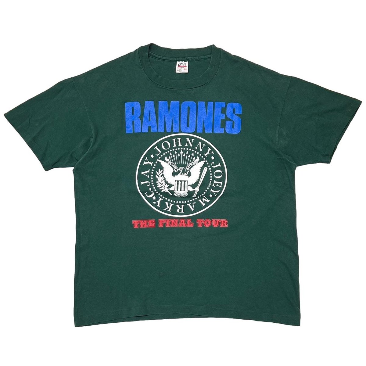 RAMONES THE FINAL TOUR HEY HO LET'S GO GREEN anvil XL 6907