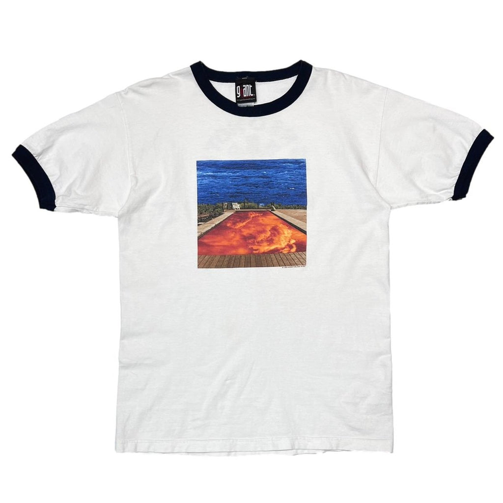 RED HOT CHILI PEPPERS CALIFORNICATION 1999 RINGER WHITE NAVY LARGE 1492