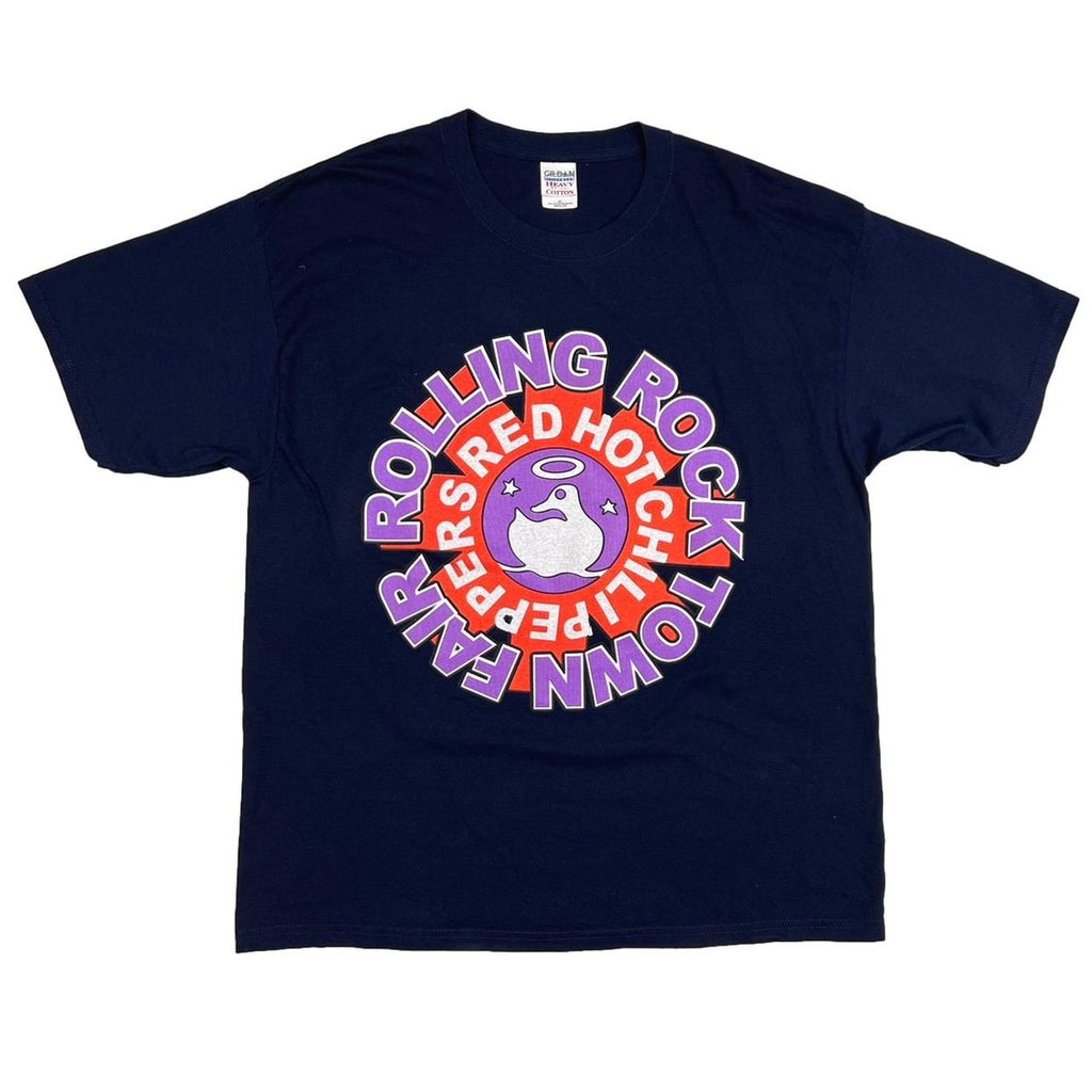 RED HOT CHILI PEPPERS ROLLING ROCK TOWN FAIR NAVY GILDAN XL 0026