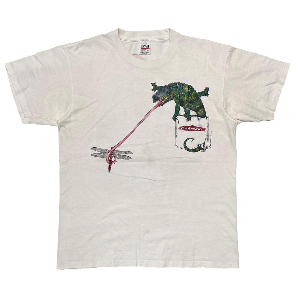 Budweiser CHAMELEON POCKET PRINT 1997 LET IT GO, LOUIE WHITE anvil LARGE 6583