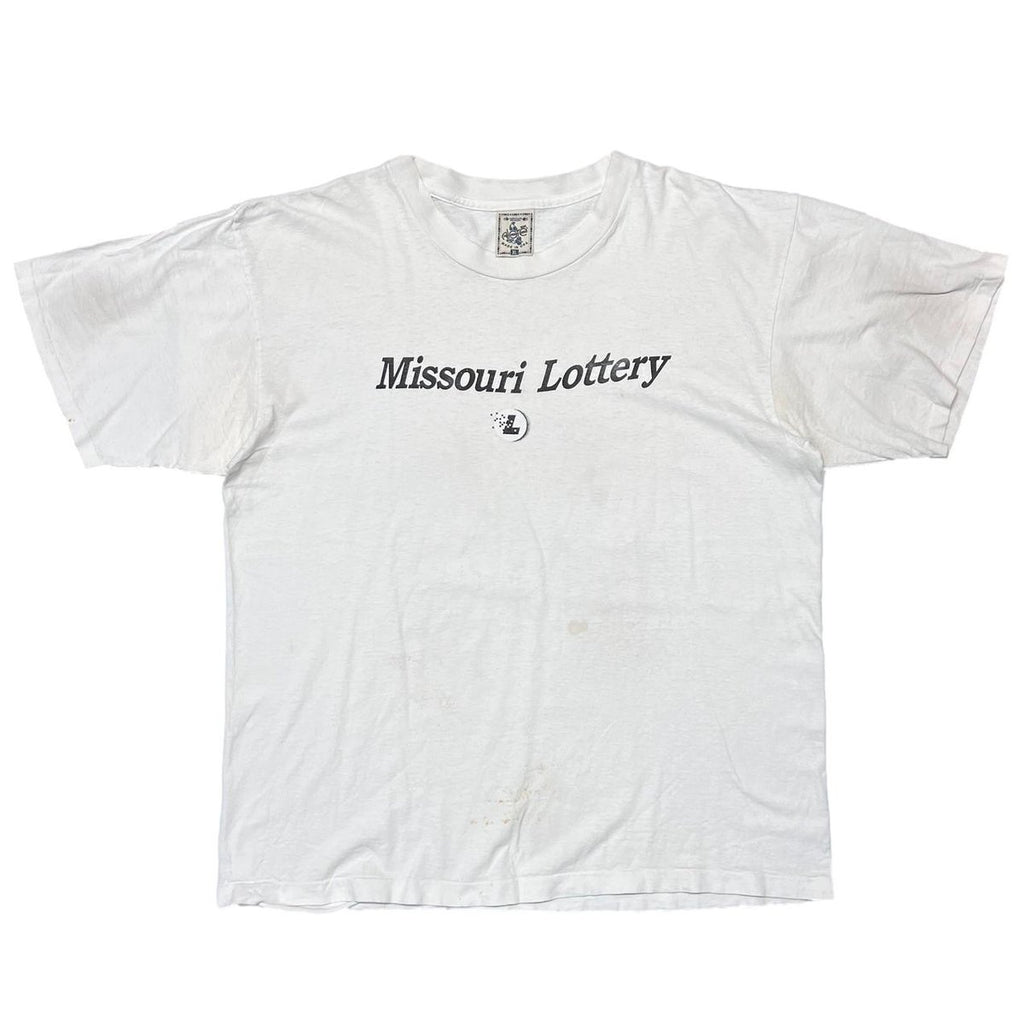 OLD & VINTAGE Missouri Lottery Every Day is Play Day! WHITE XL 7381