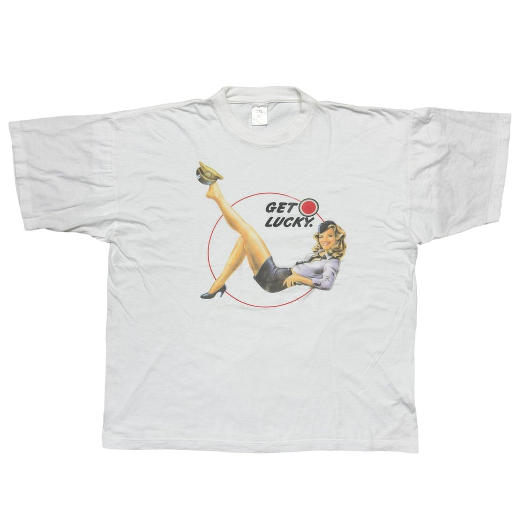 LUCKY STRIKE PINNUP GIRL GET LUCKEY WHITE XXL 6894