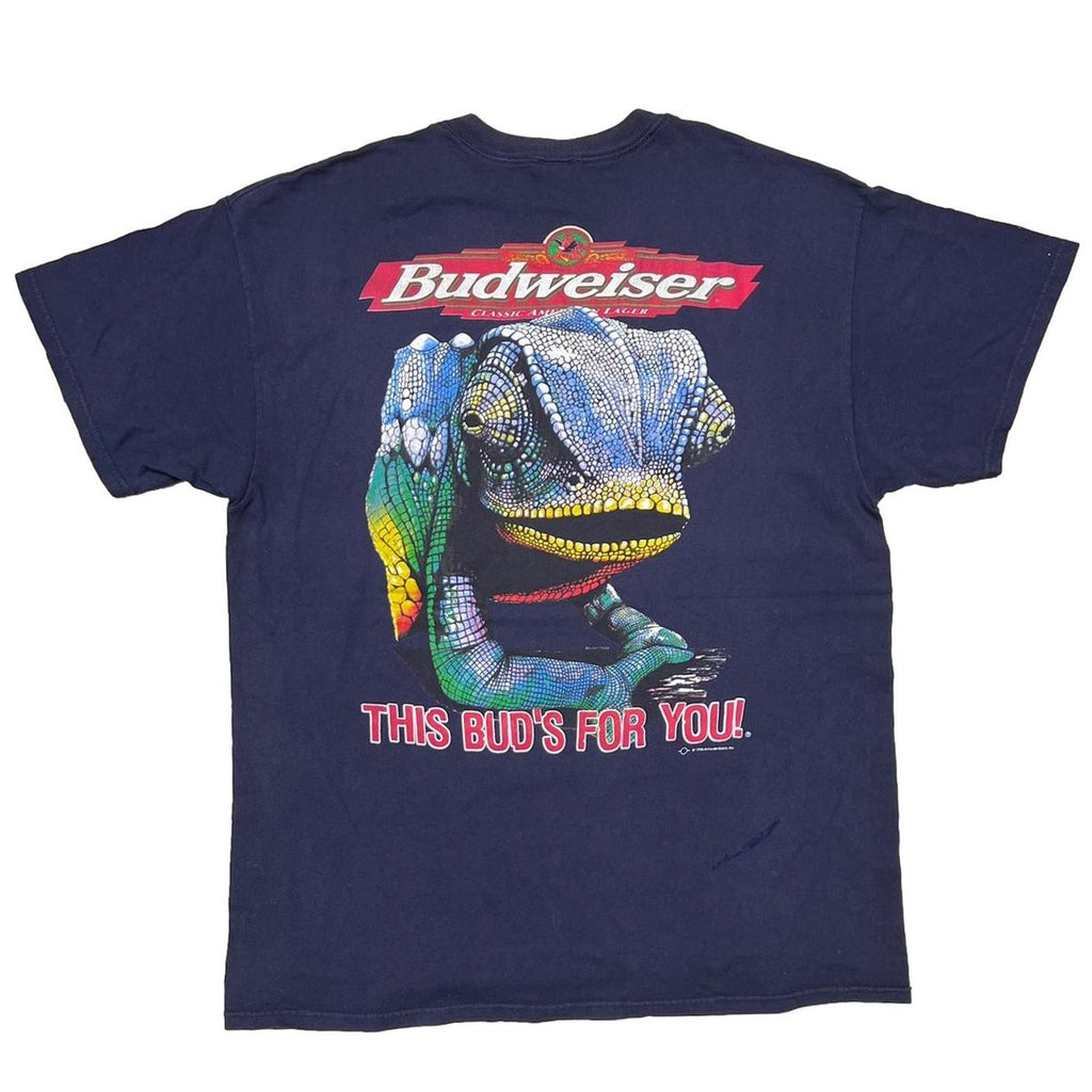 [MORE SALE] Budweiser 1998 BACK HUGE LIZARD THIS BUD'S FOR YOU NAVY DELTA XL 2715