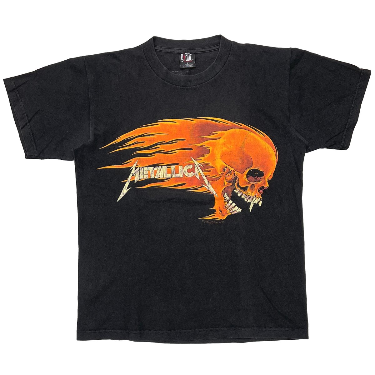 METALLICA PUSHEAD SIDE FLAME SKULL GIANT LARGE 6188
