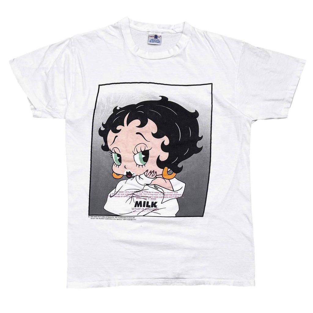 BETTY BOOP GOT MILK PARODY 1995 WHITE OSFM FITS XL-XXL 6965