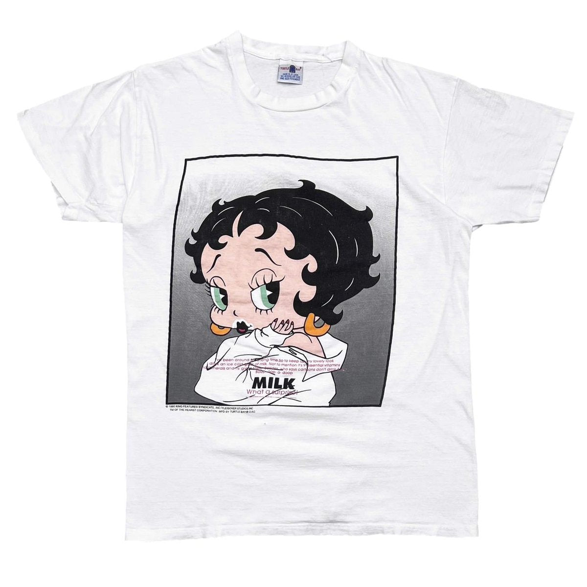 BETTY BOOP GOT MILK PARODY 1995 WHITE OSFM FITS XL-XXL 6965