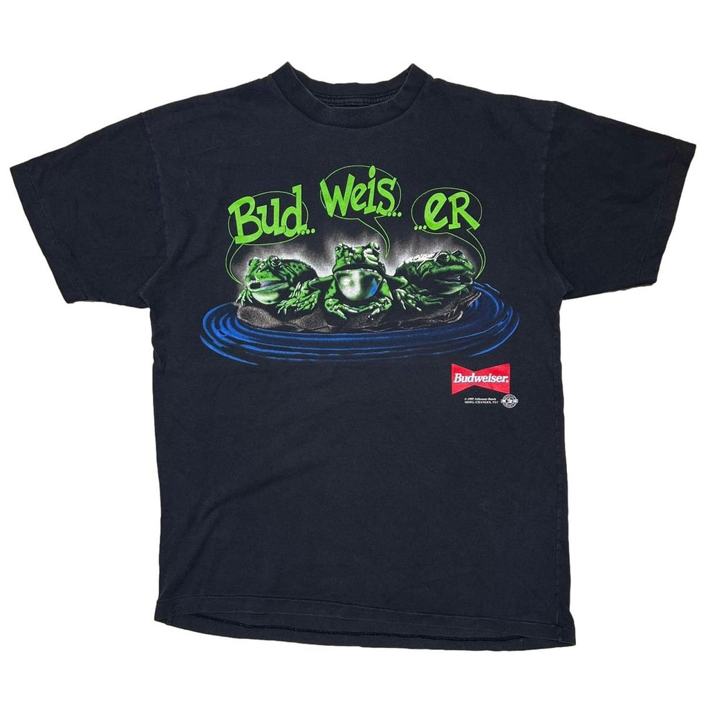 Budweiser 3 FROGS 1995 YOUR PAD OR MINE? FITS L-XL 4217
