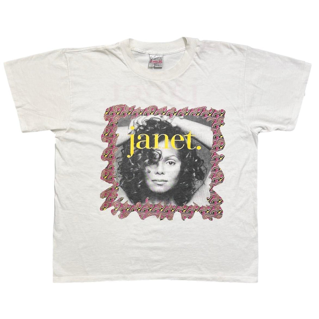 JANET JACKSON 93-94 WORLD TOUR BOOTLEG WHITE ONEITA XL 0051
