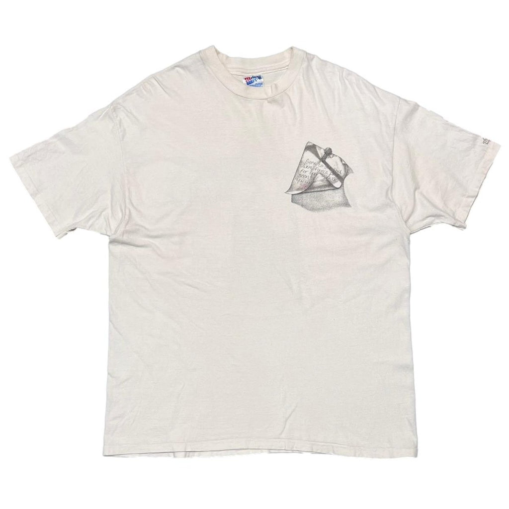JESUS GONE TO SEE DAD NATURAL Hanes XL 1640