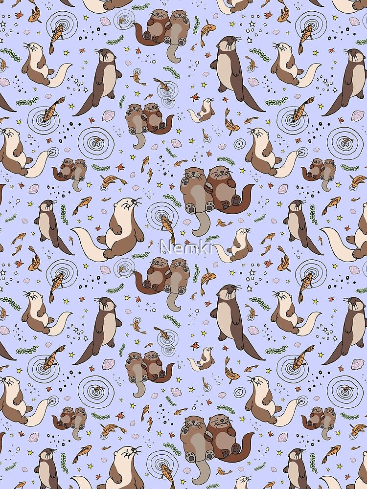 Otters in Purple by Nemki