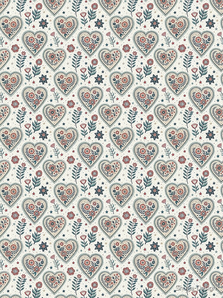 Cozy Nordic Hearts by Shuga-Design