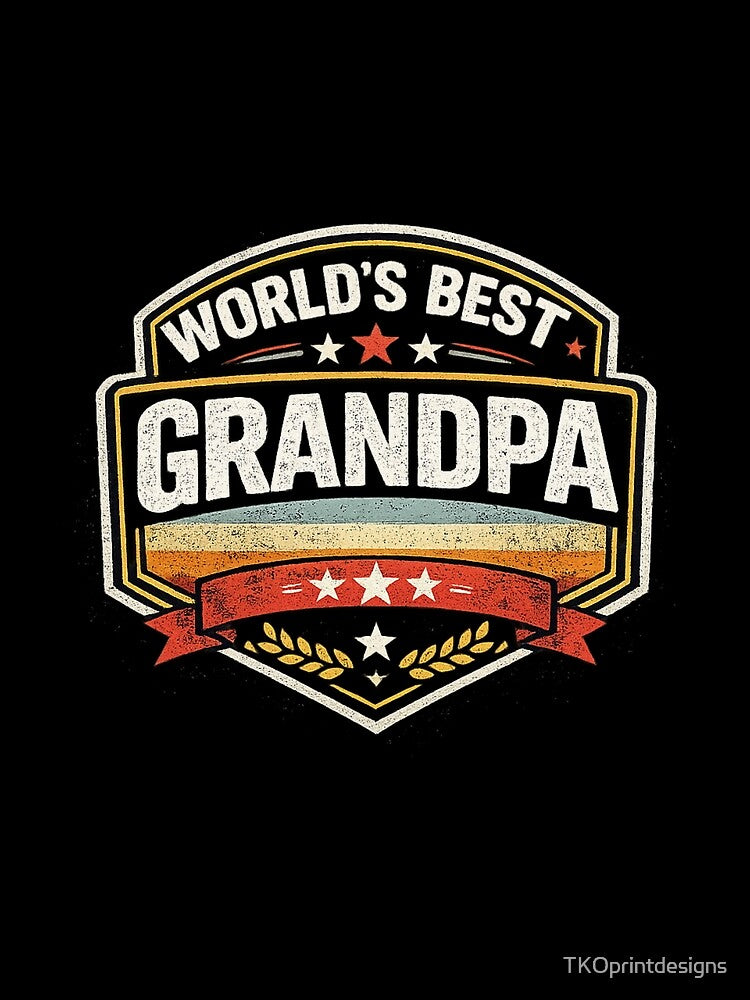 World’s Best Grandpa Shirt – Funny Cool Grandpa Gift Tee, Vintage Best Grandpa Ever, Father’s Day Grandpa Shirt by TKOprintdesigns