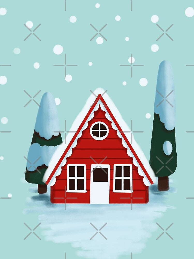 House in winter landscape by Zeewind