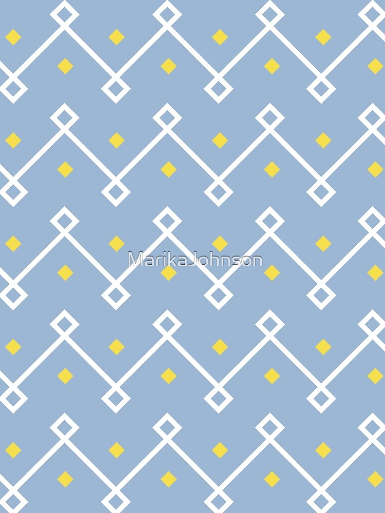 Light Blue and Yellow Color Trend Scandinavian Pattern by MarikaJohnson