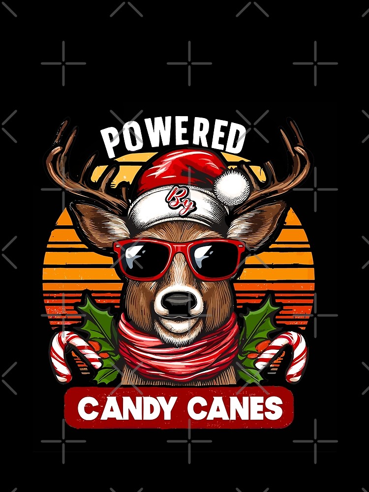 Powered by Candy canes, funny Rudolph reindeer by AW2 Designs
