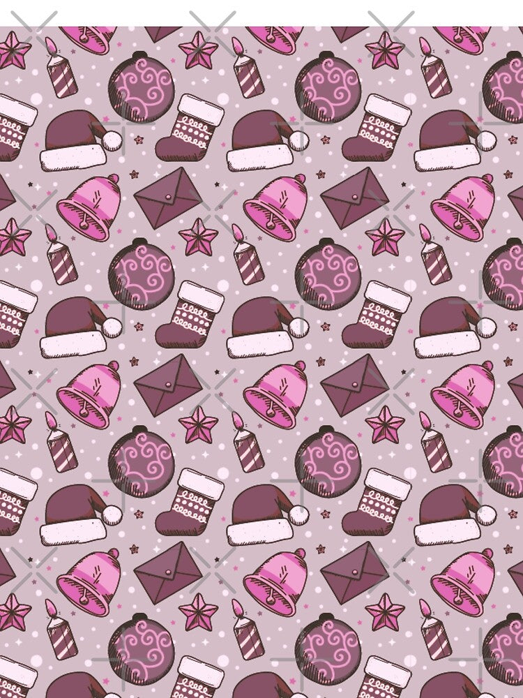 Pink Christmas Pattern by HappyLifeCreate