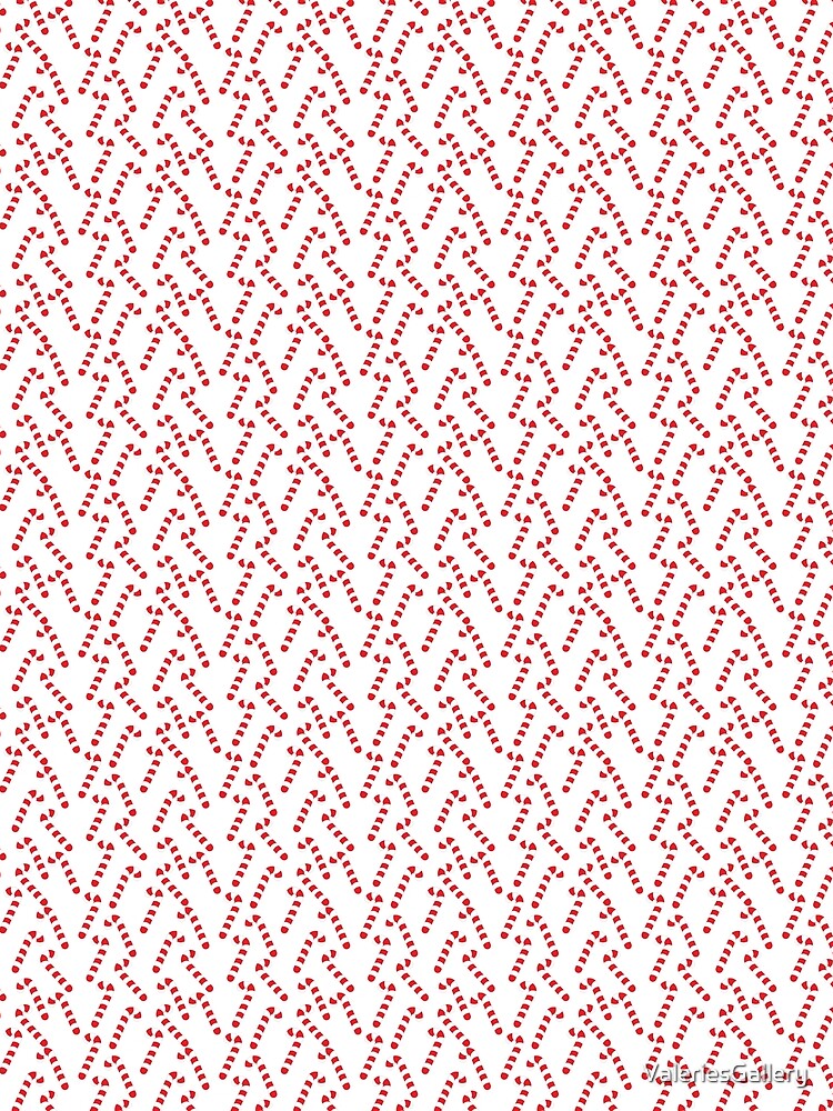 Candy Cane Pattern Red and White by ValeriesGallery