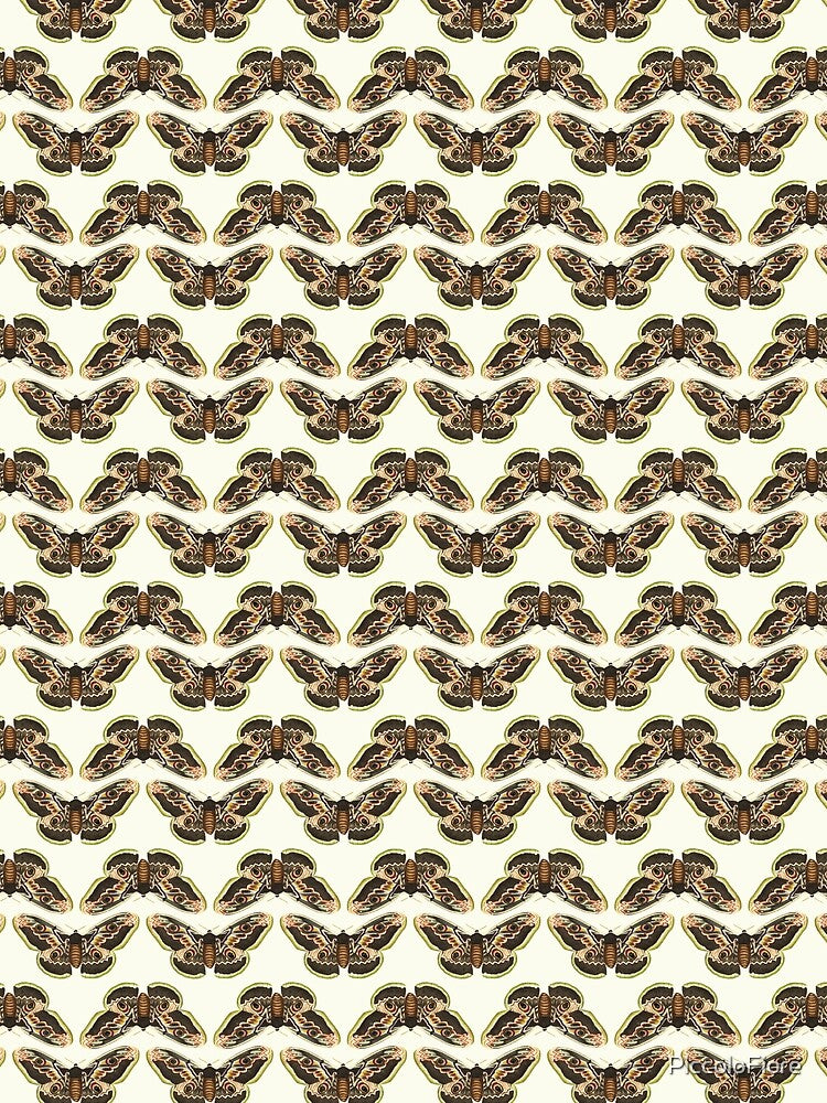 Vintage Great Peacock Moth in Cream | P74 by Piccolo Fiore Prints
